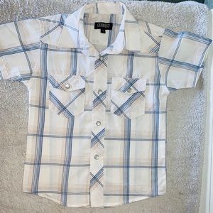 Boys bottom down shirt sleeve shirt